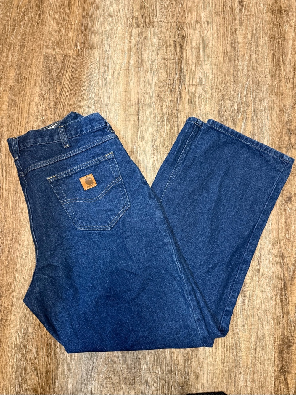 Carhartt Men's Dark Blue Relaxed Fit Jeans